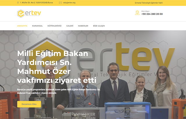 Ertev Vakfı İnternet Sitesi Resimleri