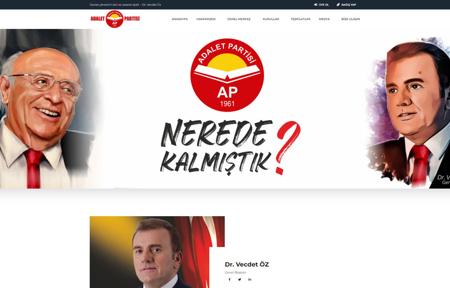 Adalet Partisi Web Portalı Resimleri